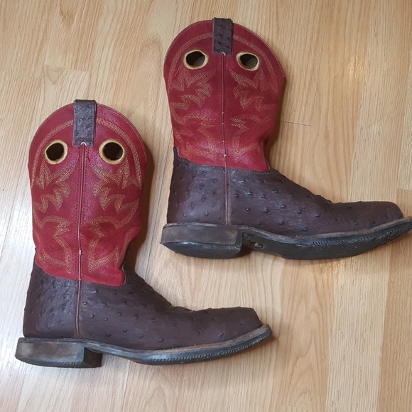 double h ostrich work boots